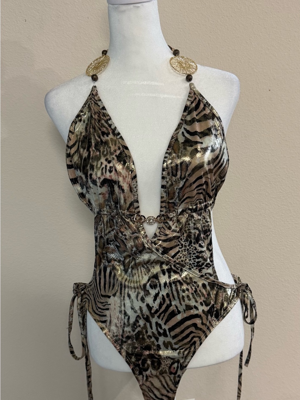 Women One-Piece Swimsuit in Animal Print